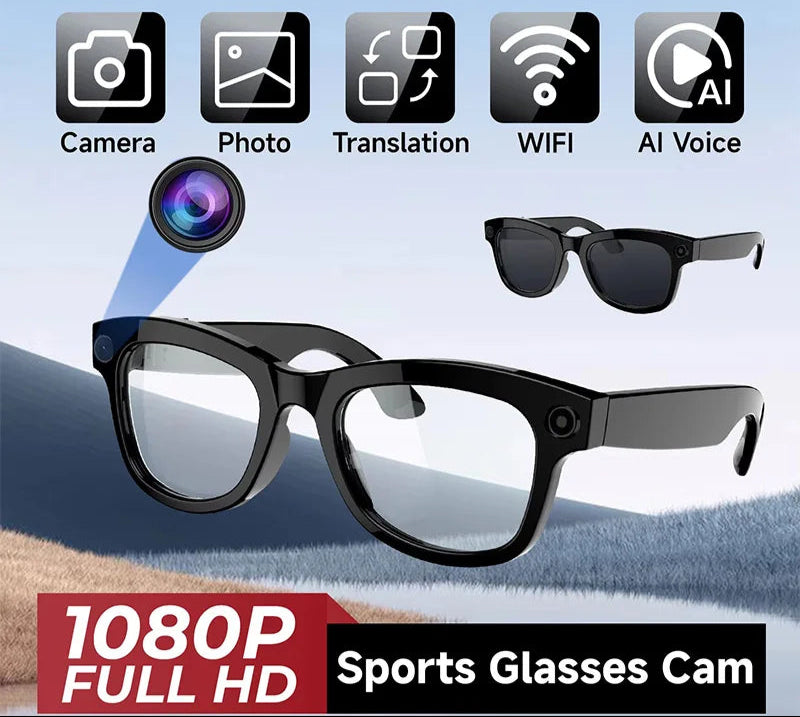 Ai Glasses: with HD camera, image recognition, AI translation, Bluetooth audio, smart shooting glasses