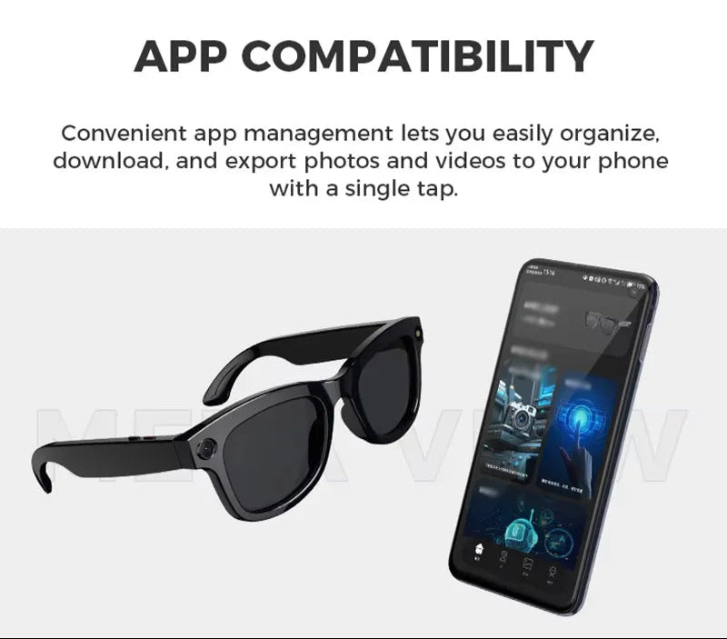 Ai Glasses: with HD camera, image recognition, AI translation, Bluetooth audio, smart shooting glasses