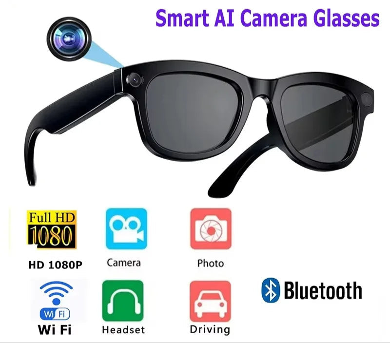 Ai Glasses: with HD camera, image recognition, AI translation, Bluetooth audio, smart shooting glasses