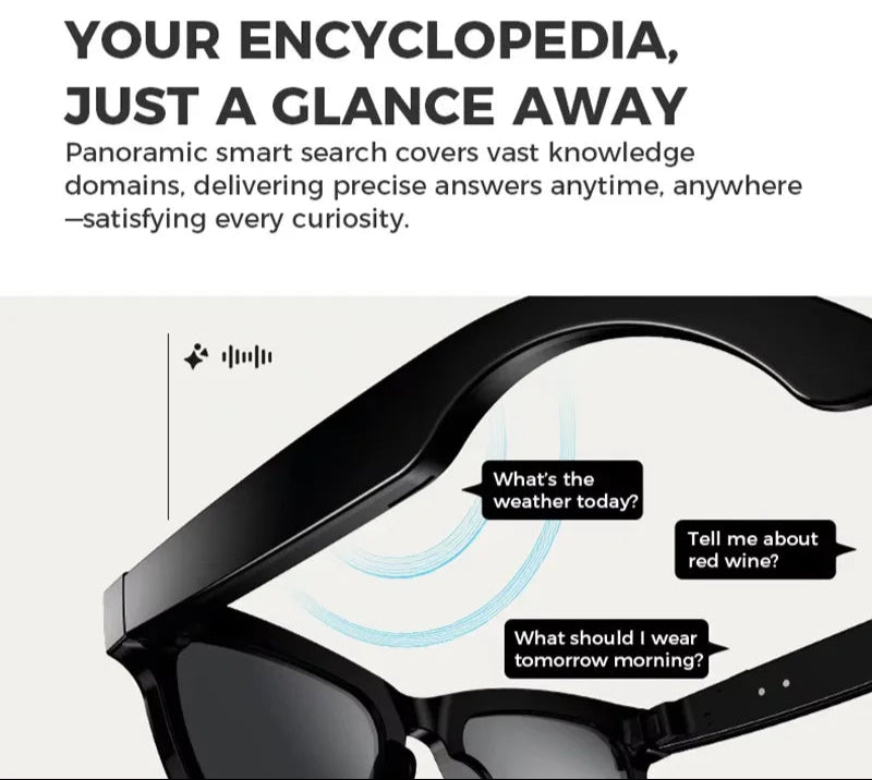 Ai Glasses: with HD camera, image recognition, AI translation, Bluetooth audio, smart shooting glasses