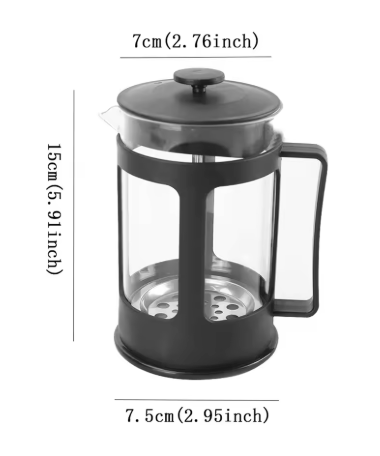 French Press Coffee Maker – Borosilicate Glass Coffee & Tea Brewer